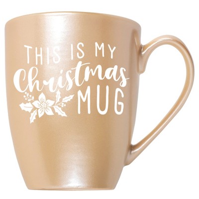 Elanze Designs This Is My Christmas Mug Pearlescent Sand 10 ounce New Bone China Coffee Cup Mug