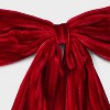 Girls' Holiday Velvet Bow Barrette - Cat & Jack™ Red - 3 of 3