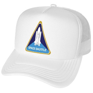 NASA Shuttle Patch Foam Trucker Cap White - 1 of 4