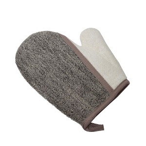 Evideco French Home Goods Body Care Body Scrub Wash Glove Well-Being Cream/Taupe - 1 of 4