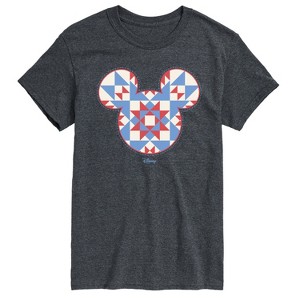 Men's - Disney - Mickey Ears Quilt Short Sleeve Graphic T-Shirt - 1 of 4