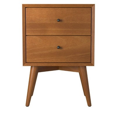Alpine Furniture Flynn Nightstand, 18" W x 15" D x 26" H, Acorn