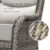 POCASSY Outdoor Swivel Rocker Patio Swivel Chairs Set of 2, 6" Thick Cushions All Weather Gray Wicker Swivel Glider Chairs with High Back for Porch - 4 of 4