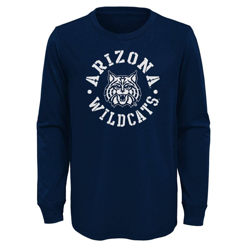 NCAA Arizona Wildcats Boys&#39; Long Sleeve T-Shirt, 1 of 2