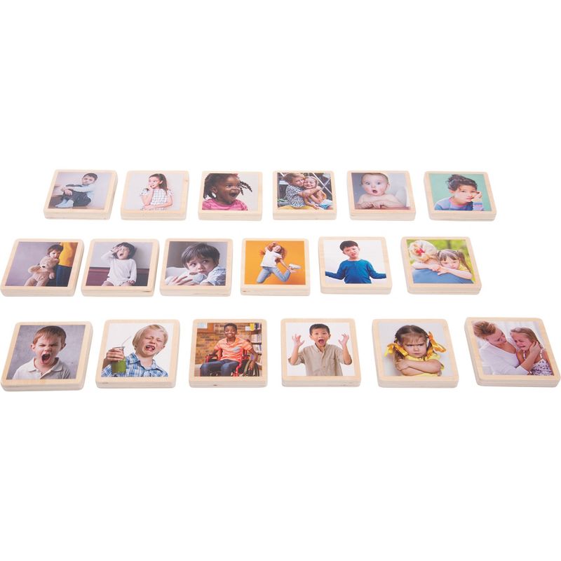 Tickit My Emotions Wooden Tiles, Set of 18, 3 of 6