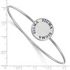 Black Bow Jewelry Sterling Silver Sigma Sigma Sigma Greek Life Bangle Bracelet 8 Inch - 2 of 3