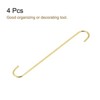 Unique Bargains S-shaped Extra Long Steel for Garden Bathroom Closet Hooks 4 Pcs - 3 of 4