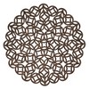 4pk Wood Laser Cut Tablemats - Saro Lifestyle: Geometric Round Placemats, 15" Brown, Non-Woven Fabric, Set of 4 - 3 of 4