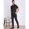 INSPIRE CHIC Men's Button Down Short Sleeve Solid Color Business Dress Shirts - 4 of 4