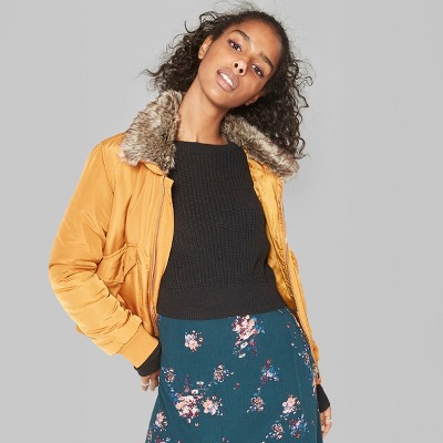 target womens faux fur jacket