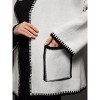Women's Oversized Long Sleeve Knit Cardigan Front Pockets Adjustable Shoulder Strap Casual Knit Sweater Outerwear with Belt - 3 of 4