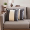 HomeRoots Set Of Two 18" X 18" Grey And Black Geometric Zippered Handmade Polyester Throw Pillow - 2 of 4