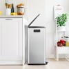 RISOKEYS 2 x 8 Gallon Dual Compartment Kitchen Trash Can,with Soft-Close Foot Pedal & Removable Inner Buckets, Fingerprint-Resistant, Space-Saving - 4 of 4