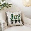 Saro Lifestyle Topiary Joy Design Throw Pillow With Poly Filling, 18", Beige - 3 of 3