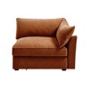 Vynxaria Modern Sofa ¨C Orange Chenille, Wrapped Backrest/Armrest, Crescent Shape, Pull-Out Storage Drawers, 2/3/4-Seat for Modern & Nordic Luxury - 2 of 4
