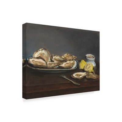 Trademark Fine Art -Edouard Manet 'Oysters' Canvas Art