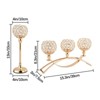 MOEPISY Set of 3 Gold Candle Holders Wedding Table Centerpieces,Tealight Candlestick Candelabra Stand - 3 of 4