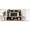 95.5" Entertainment Center with Bookshelves and Tempered Glass Doors, Sideboard Cabinet with Adjustable Shelves, and Anti-tip Device - 4 of 4