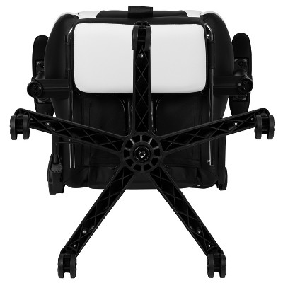 X30 Black Multi-Colored Leather Gaming Chair with Footrest