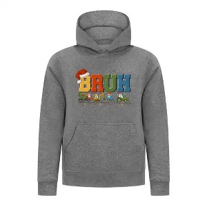 Everyday Kids Christmas Collection BRUH Construction Truck Boys Pullover Hoodie – Holiday Sweatshirt - 1 of 4
