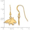 Black Bow Jewelry 14k Yellow Gold Plated Sterling Silver Montana State Bobcats NCAA Dangle Earrings - 2 of 3