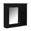Chery Life 30'' x 28'' Wall Mounted Storage Cabinet, Bathroom Wall Cabinet with Mirror,Medicine Cabinet with 3 Open Shelves - 2 of 4
