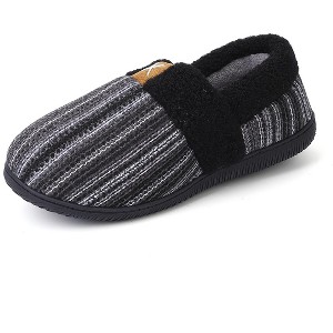 Men's Slippers Warm Indoor House Shoes Closed Back Non-Slip Soft Comfy Bedroom Slippers for Winter - 1 of 4