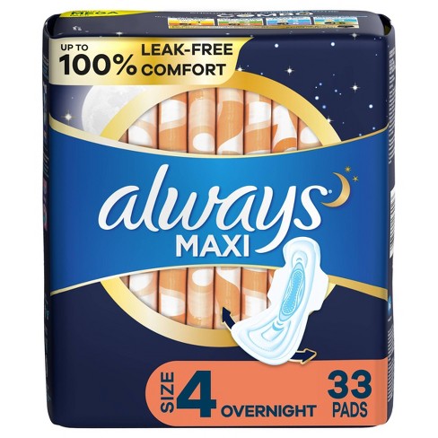 Siësta niets via Always Maxi Overnight Pads - Size 4 : Target