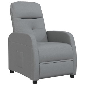 vidaXL Recliner Light Gray Polyester Standard Adjustable Headrests - 1 of 4