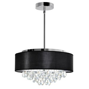 CWI Lighting Dash 4 Light Drum Shade Chandelier With Chrome Finish - 1 of 4