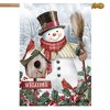 Briarwood Lane Winter House Flag 40x28 For Outdoor Jolly Snowman Welcome For Winter House Flag - 2 of 4