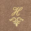 Linum Home Textiles 100% Turkish Cotton MONICA Gold Thread 2PC Embellished Washcloth Set - 3 of 3