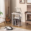 MOEPISY 23.62 inch Wide Record Storage Table with Storage Up to 100 Albums - 4 of 4