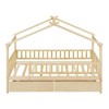 Vynxaria Twin Size House-Shaped Bed with Sky Roof & Storage Drawers - Fun & Functional - 3 of 4
