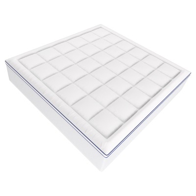 VEVOR Mattress Topper, King Size, 4 in Thickness, Memory Foam, Fiber Fill, Detachable & Washable, Ergonomically Designed for Pressure Relief, White