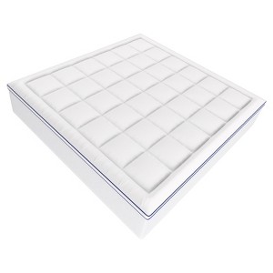VEVOR Mattress Topper, King Size, 4 in Thickness, Memory Foam, Fiber Fill, Detachable & Washable, Ergonomically Designed for Pressure Relief, White - 1 of 4