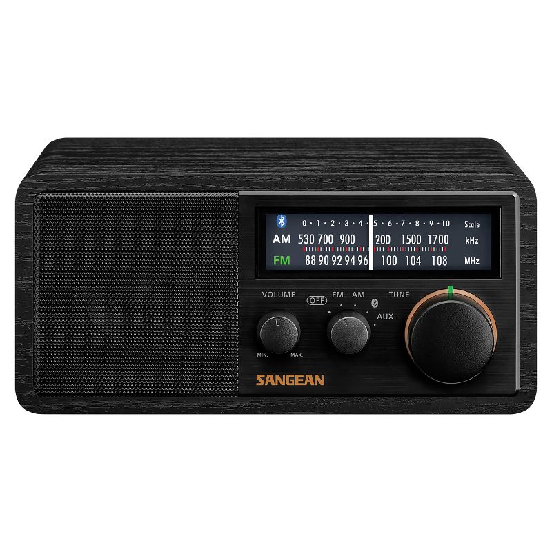 Sangean® SG-118 Tabletop Retro Wooden Cabinet AM/FM Analog Radio Receiver with Bluetooth®, 3 of 7