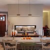 LLHZSY 3-Light Integrated LED Linear Kitchen Island Pendant Chandelier with Wood Accents-Black-43 3/10" - 2 of 4