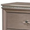 Royal Hampton 24 Inch Nightstand, 2 Drawers, Textured Drawer Panels, Gold Finish - 2 of 4