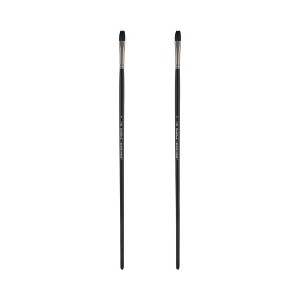 Black Swan Synthetic Red Sable Paint Brushes Flat Sets of 2- Professional Quality Long Handle Paint Brushes in Assorted Shapes and Sizes for Oil, - 1 of 4