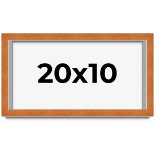 PosterPalooza | Panoramic Modernist Brown Picture Frame - UV Acrylic, Foam Board Backing, Hanging Hardware - 1 of 4