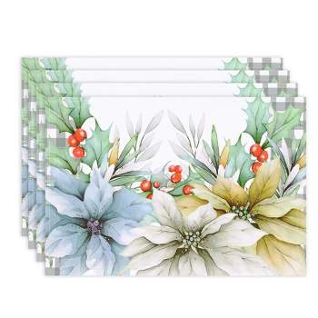 Laural Home Glad Tidings Set of 4 13" x 19" Placemats