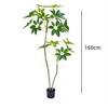 Artificial Umbrella Tree,PVC Fake Plant for Indoor Office, Home, Living Room, Floor, Patio, Porch Decor, Realistic Artificial Tree - 2 of 4