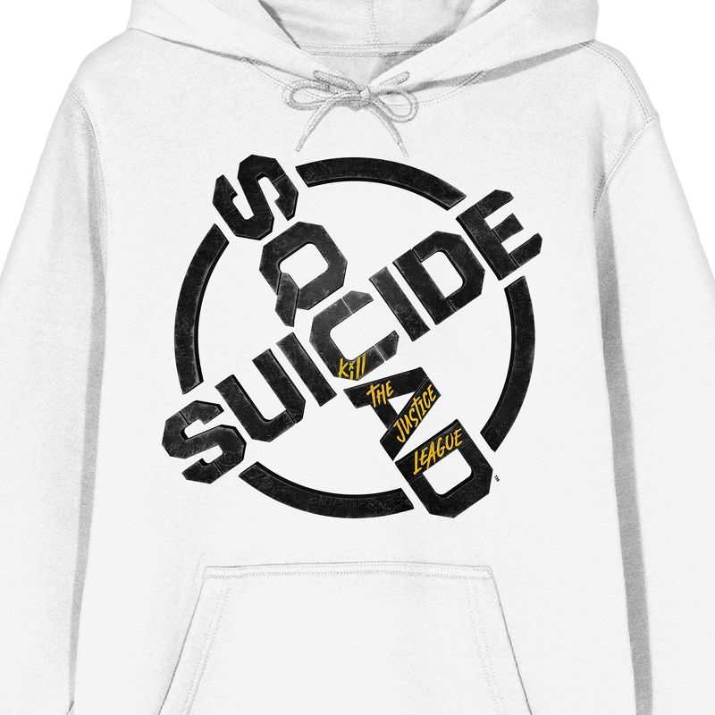 Suicide Squad: Kill the Justice League Game Logo Adult White Graphic Hoodie, 2 of 4