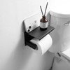 Wall Mount Toilet Paper Holder with Mobile Shelf Stainless Steel Rustproof Tissue Paper Holder - 2 of 4