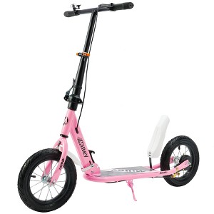 Topteng Shock-Absorbing Foldable Commuter Kick Scooter For Adults and Teens With 12" Large Smooth Rolling Rubber Air Tires - 1 of 4