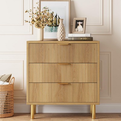 3/5/6 Drawer Dresser for Bedroom Wood Dresser with Metal Legs