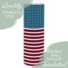 Elanze Designs American Flag Pattern Red Blue 20 ounce Stainless Steel Travel Tumbler - 3 of 4