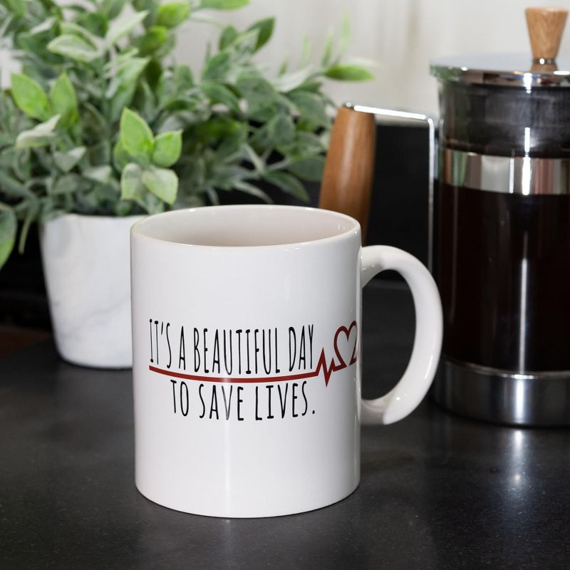 Surreal Entertainment Greys Anatomy Derek Coffee Mug | It's A Beautiful Day To Save Lives | 16 Ounces, 5 of 7