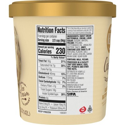 Kemps Crafted Collection Roasted Butter Pecan Ice Cream - 1.5qt